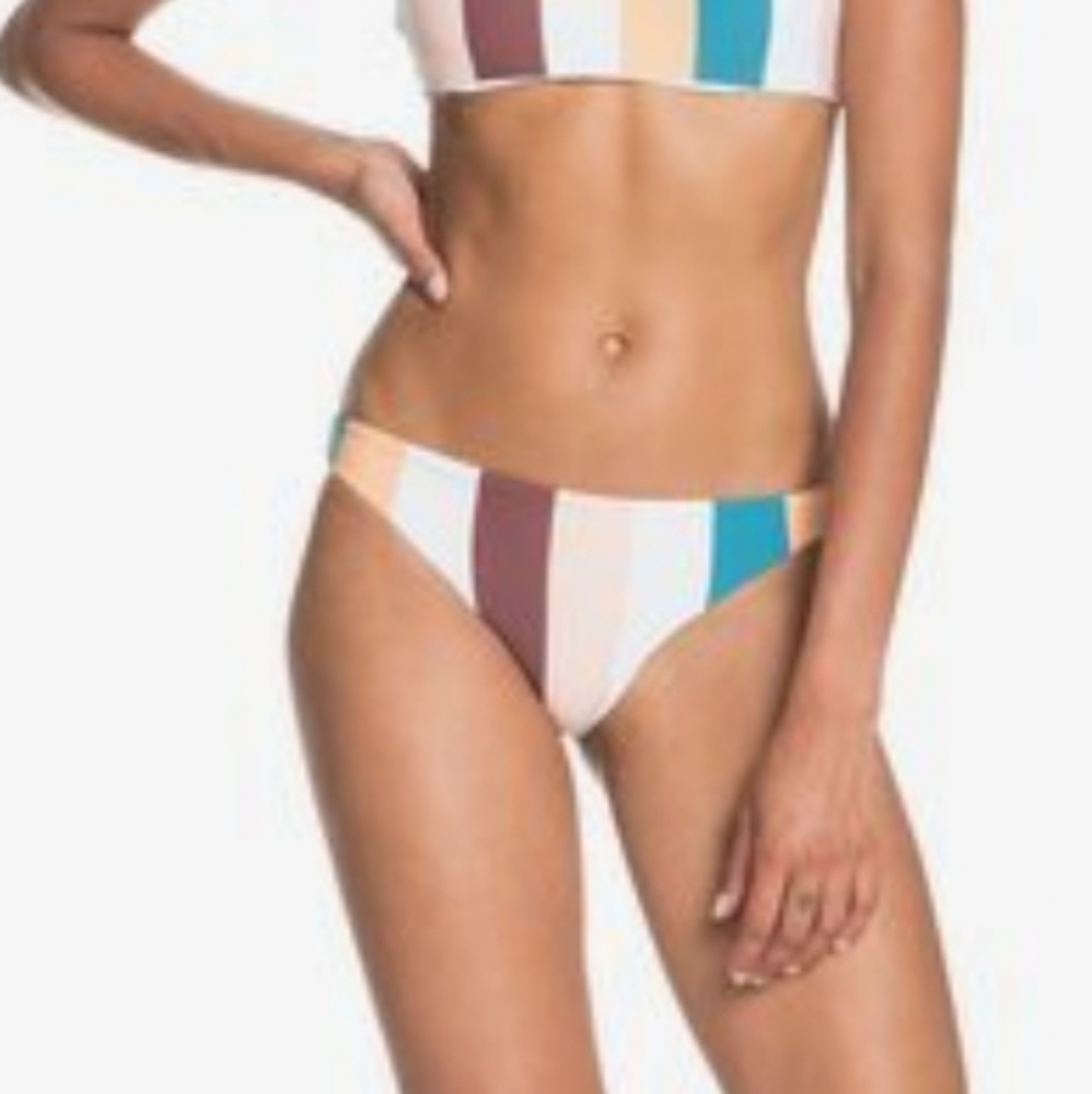 NWT Roxy bikini bottom - Andorra warm stripes